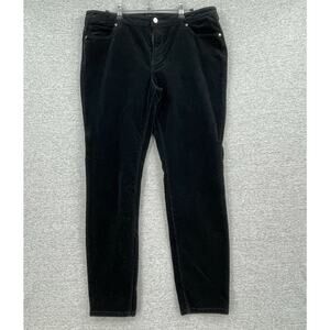 Buffalo David Bitton Pants Womens 14 Black Icon Mid Rise Slim Sculpt Cord Skinny